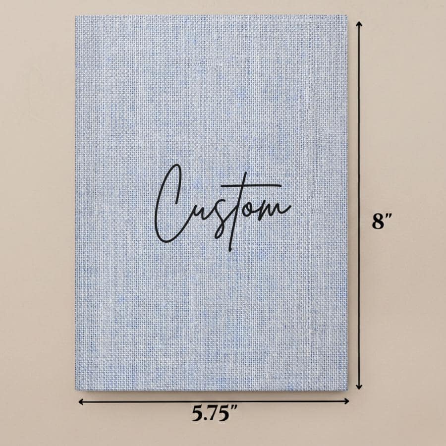 Estethic Notebook Label Custom Notebook With Name, Personalized Linen Journal, Minimal ...