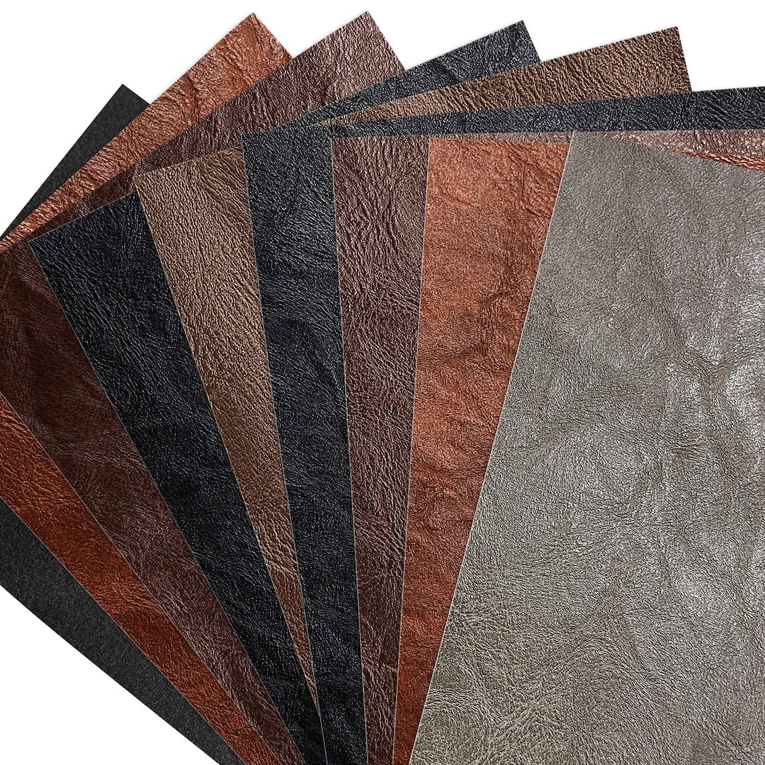 Textured Faux Leather Sheet, Leatherette Fabric 1.2mm Thick, 2 Sizes ...