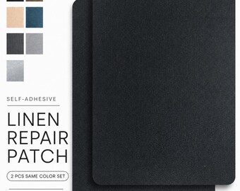 Thickened Self Adhesive Linen Repair Patch 2 Pcs, Peel and Stick Fabric Patch 8x11in, Same Color Sofa Chair Repair Cloth