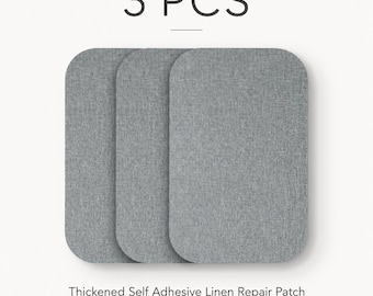 Thickened Self Adhesive Linen Repair Patch 3 Pcs, Peel and Stick Fabric Patch 8.1x11in, Sofa Chair Furniture Repair