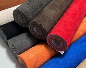 Peel & Stick Faux Suede Fabric Roll, Self Adhesive Upholstery Repair, Car Interior Trim, 78.74" x 15.75"
