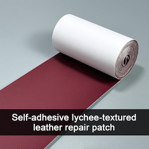 Peel and Stick Leather Repair Tape, 3.94 x 63 Inch PU Leather Patch for Sofa, Car Seat, Office Chair, Furniture and Luggage