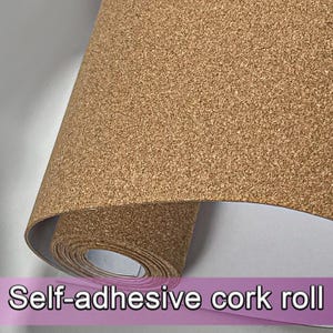 Self Adhesive Cork Roll 2mm Thick, Cork Board Strip 4.9in × 78.7in, Wall Pin Board, Bulletin Board DIY, Notice Board, Office & Home Decor