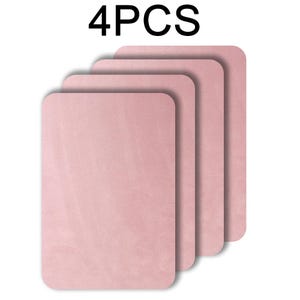 May include: Four rectangular, blush-colored items with rounded corners are stacked slightly apart, creating a layered effect. The text "4PCS" is displayed in bold, black font at the top of the image.