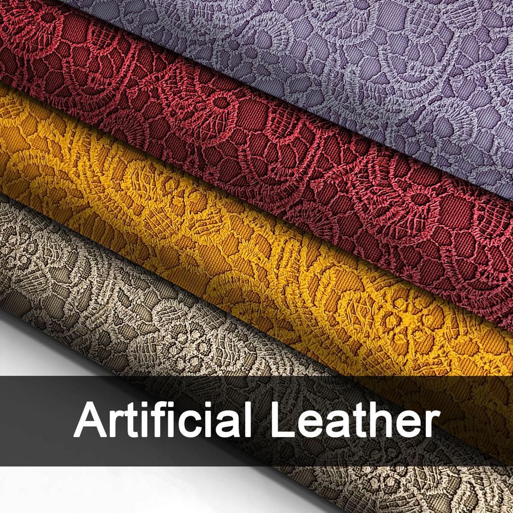 Embossed Lace Faux Leather Sheet, 3D Floral Leatherette With Felt ...