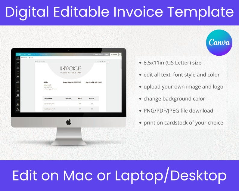 Bookkeeper Sample Invoice Bookkeeping Invoice Template | Editable Bookkeeper Invoice ...