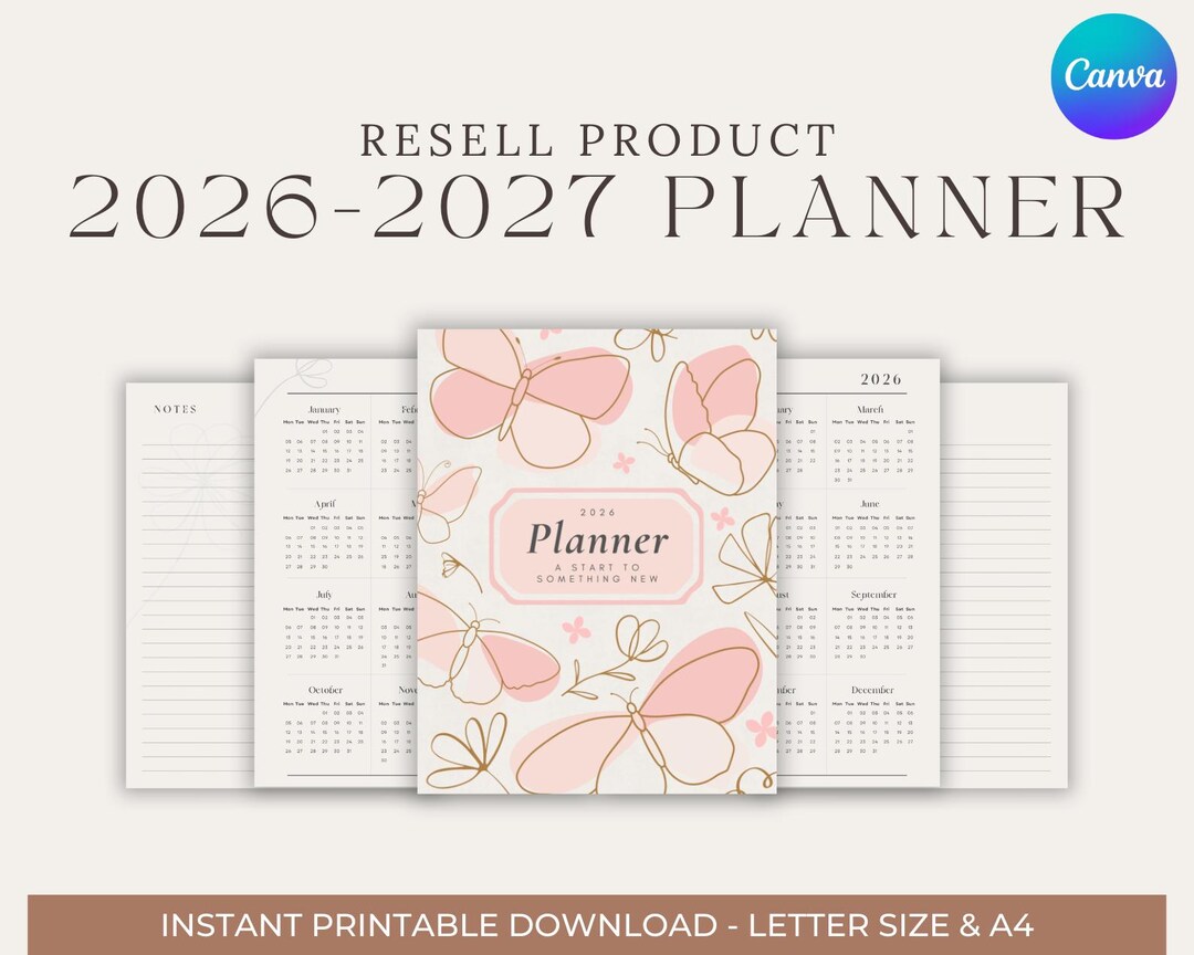 2026 Digital Planner, Editable Canva Template, PLR & MRR Master Resell ...