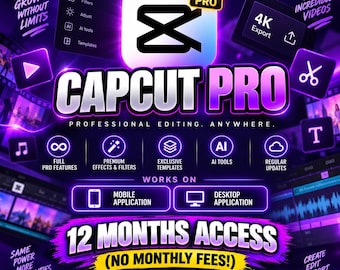 CapCut Pro for 12 months [DIGITAL DELIVERY]