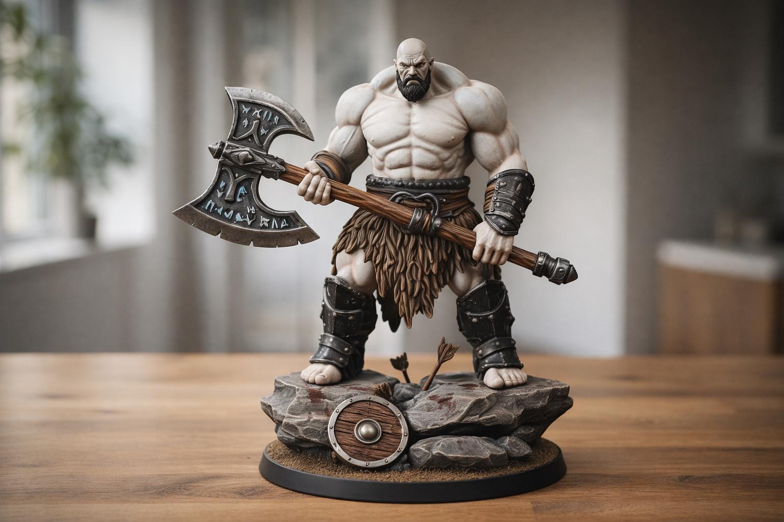 Barbarian Goliath Dnd Miniature STL Powerful Fantasy Warrior Figure for ...