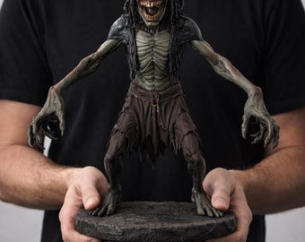 Dark Fantasy Monster STL File Nightmare Warden Horror Creature 3D Printable Statue for Resin Miniature Collectors