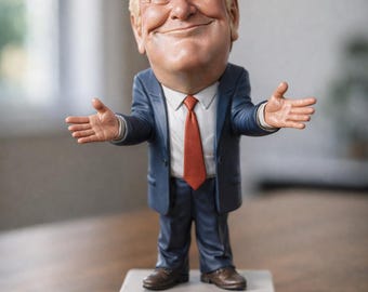 Donald Trump Caricature STL File, 3D Printable Desk Figurine (Digital Download)