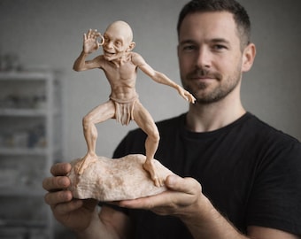 Gollum Figurine STL File | High Detail 3D Print Model (Digital Download)