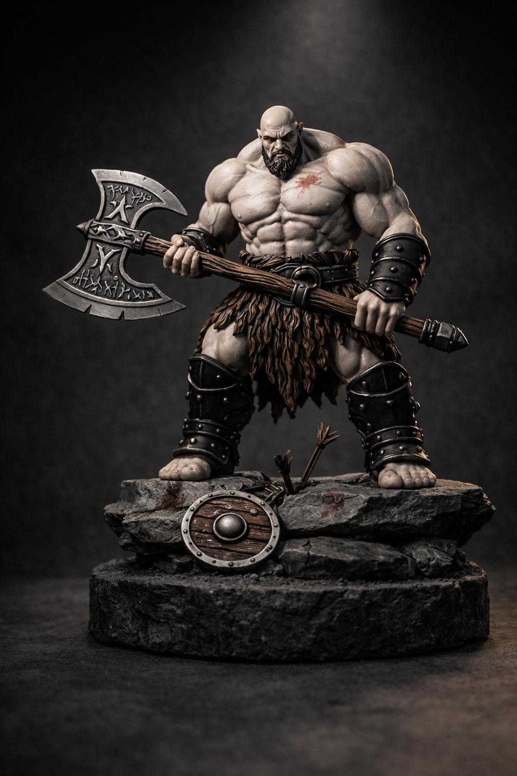 Barbarian Goliath Dnd Miniature STL Powerful Fantasy Warrior Figure for ...