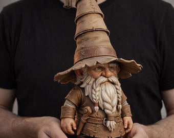 Angry Garden Gnome STL File, Funny Fantasy Decor (Digital Download)