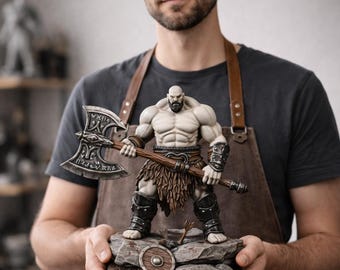 Barbarian Goliath DnD Miniature STL Powerful Fantasy Warrior Figure for Tabletop RPG 3D Printing