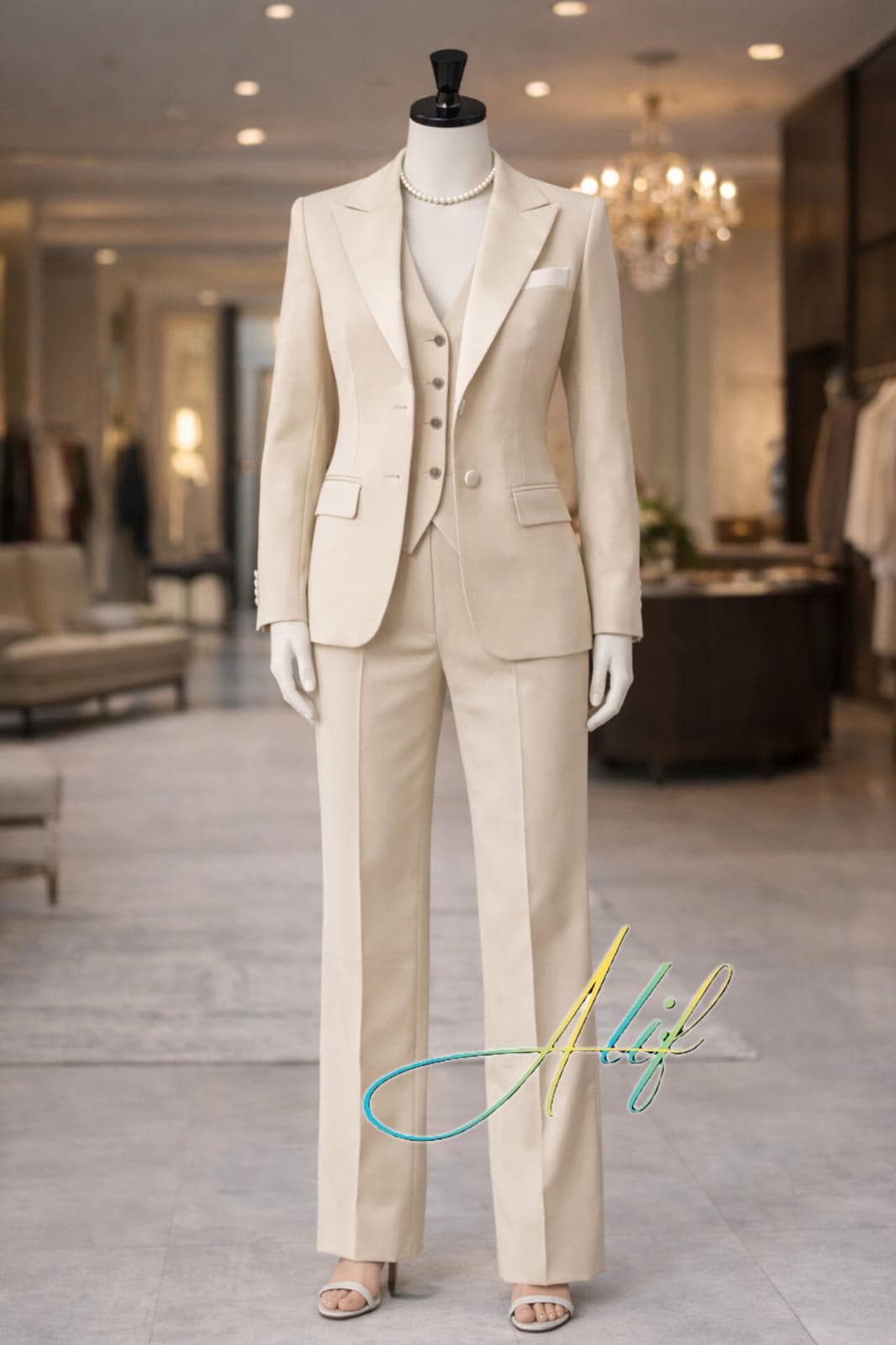 Three Piece Cream Suit Women - Etsy
