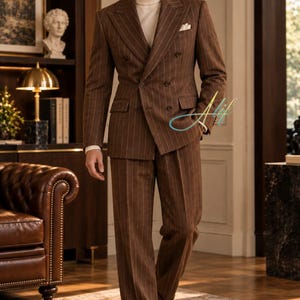 Bruno-II◇ブルーノ◇メンズダブルブレストスーツセットアップ Bruno suit - Etsy 日本