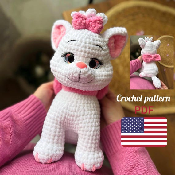 Crochet pattern kitten / Amigurumi kitten / Crochet kitten / Plush kitten / Kitten pattern in ENGLISH