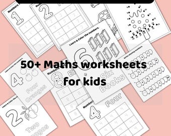 Maths Learning Busy Book for Preschool & Kindergarten Kids (Digital Download)