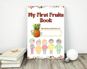 My First Fruits Coloring Book | Toddler Learning (PDF Pattern)