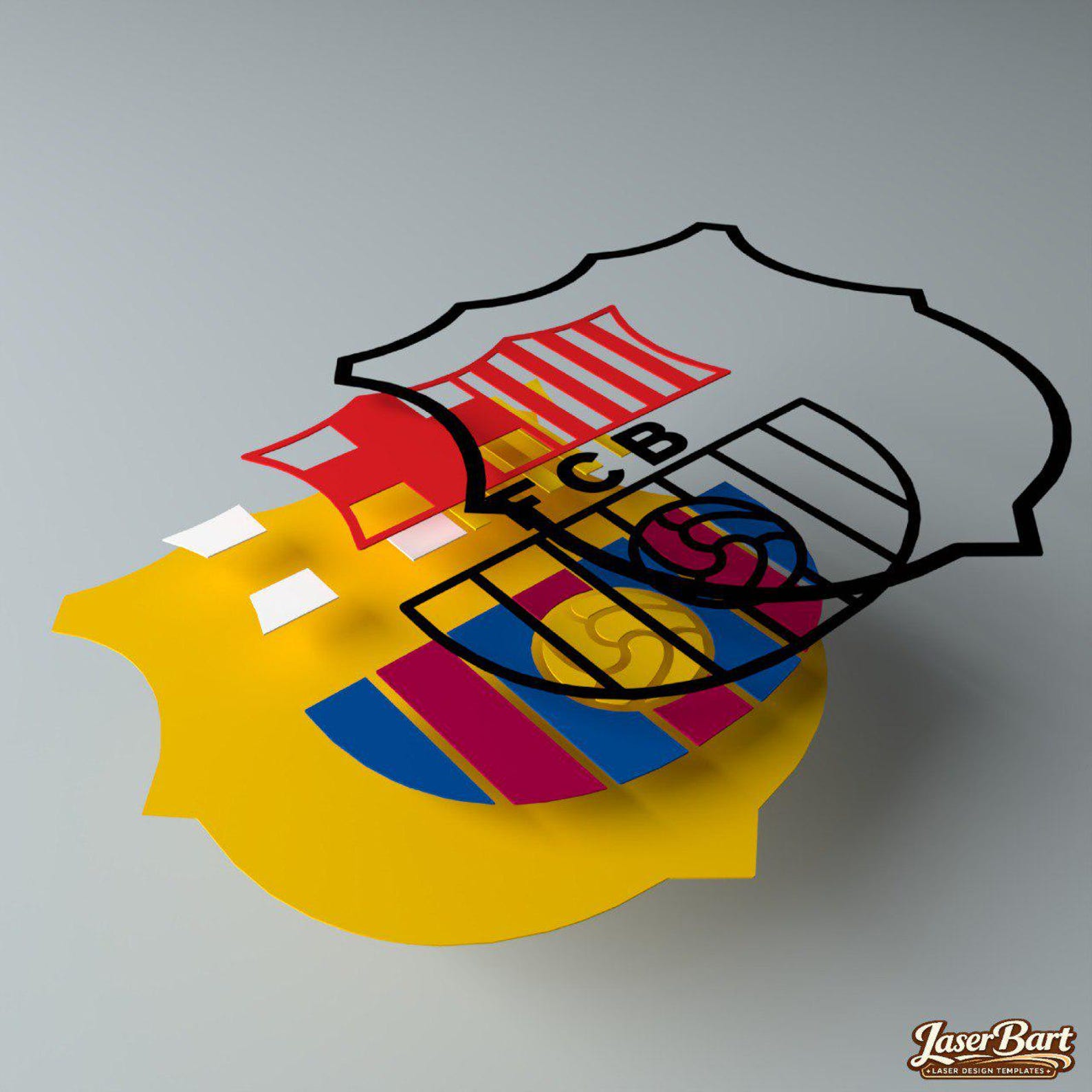 Barcelona Layered Wall Art | Laser Cut File (digital Download) - Etsy