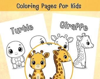 Animal Coloring Pages for Kids | Front & Side View (PDF Download)
