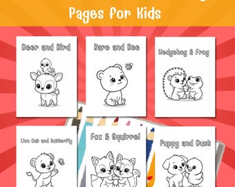 Animal Friends Coloring Book | Kids Printable (PDF Download