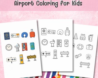 Airport Coloring Pages for Kids | Printable Worksheets (PDF)