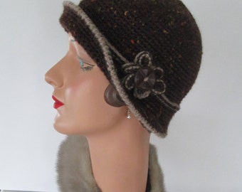 PDF Crochet Pattern Cloche Hat Downton Abbey 1920s Bonnet Cloche Vintage Style 1930s