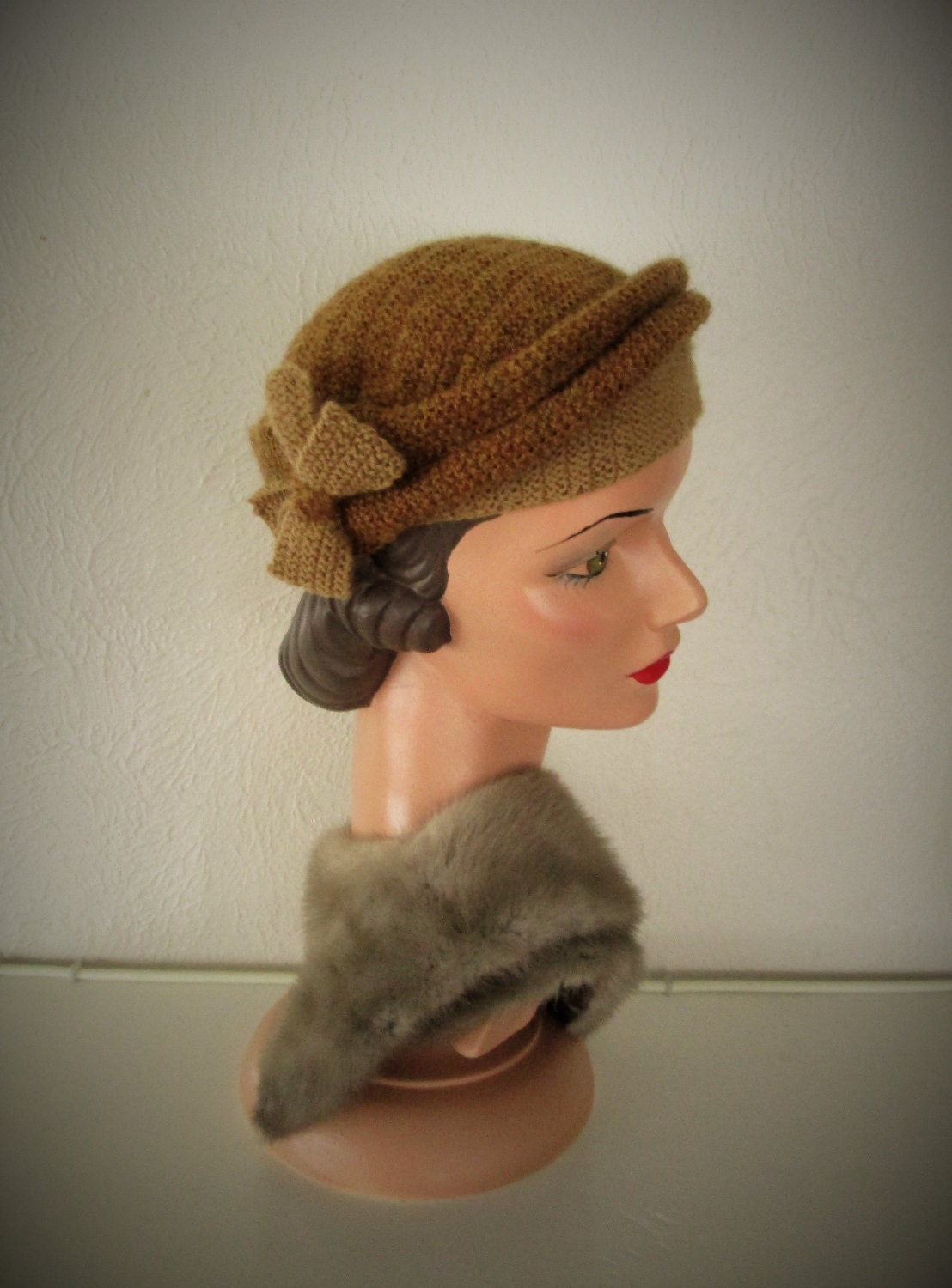 Pdf knitting pattern cloche hat vintage 1930s chic knitted cap  etsy