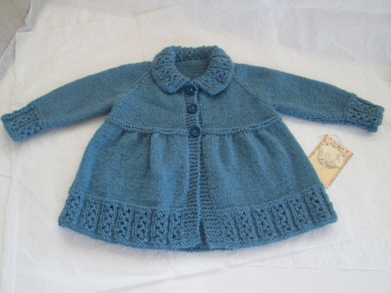 Hand Knit Baby Sweater Coat and Alpaca Wool 9M Vintage Etsy