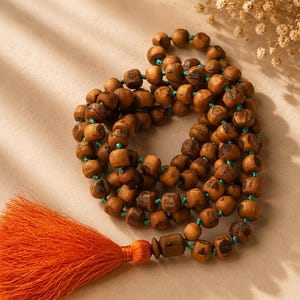 Tulasi Japa Mala 108 perline per la meditazione Hare Krishna Maha Mantra