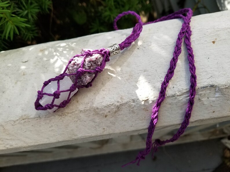 Tranquility Charm For Sacred Space Yoga Studio etc With Lepidolite /& Selenite Self