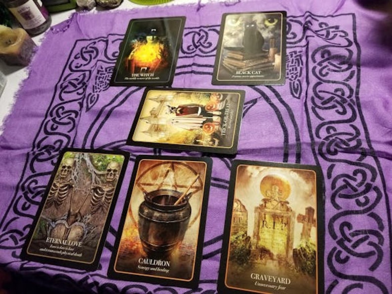 The Jack-O/'-Lantern Divination Layout The Halloween Oracle Samhain Reading 6 Card NOT PHYSICAL ITEM