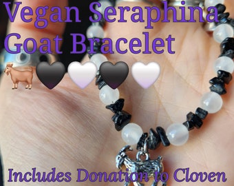 Vegan Seraphina Goat Bracelet Benefiting Cloven Heart Farm Sanctuary in Texas