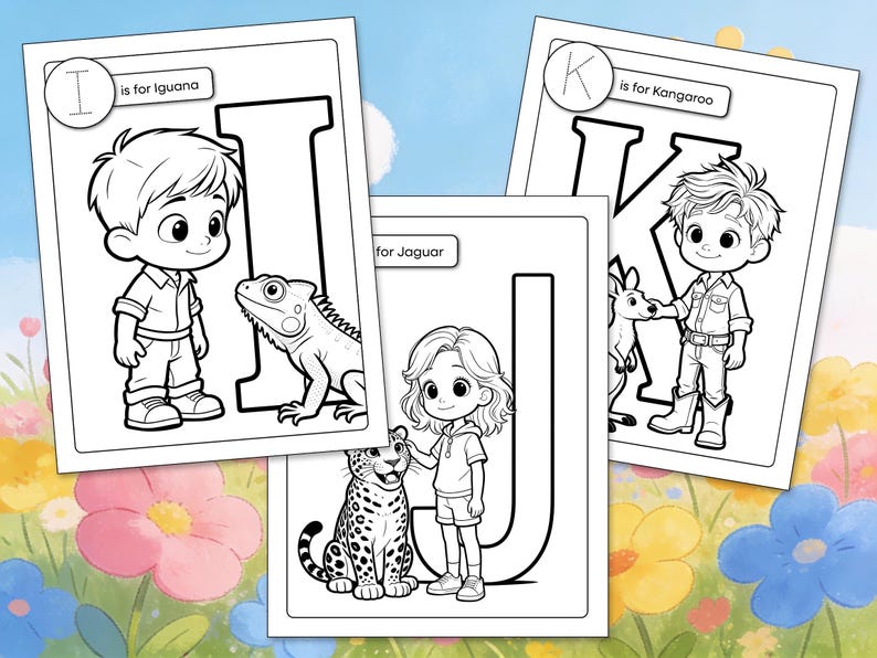 Libro para colorear del alfabeto de animales / ABC imprimible para ...