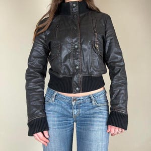 Y2k Leather Jacket - Etsy