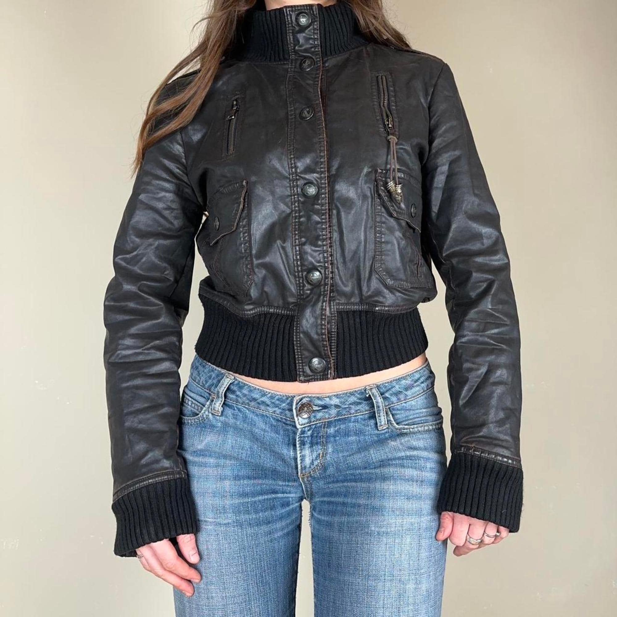 ジャケット・アウター INTERMEZZO / 90's Y2K leather car coat Men's Indigo Leather Car Coat – Crush on Retro