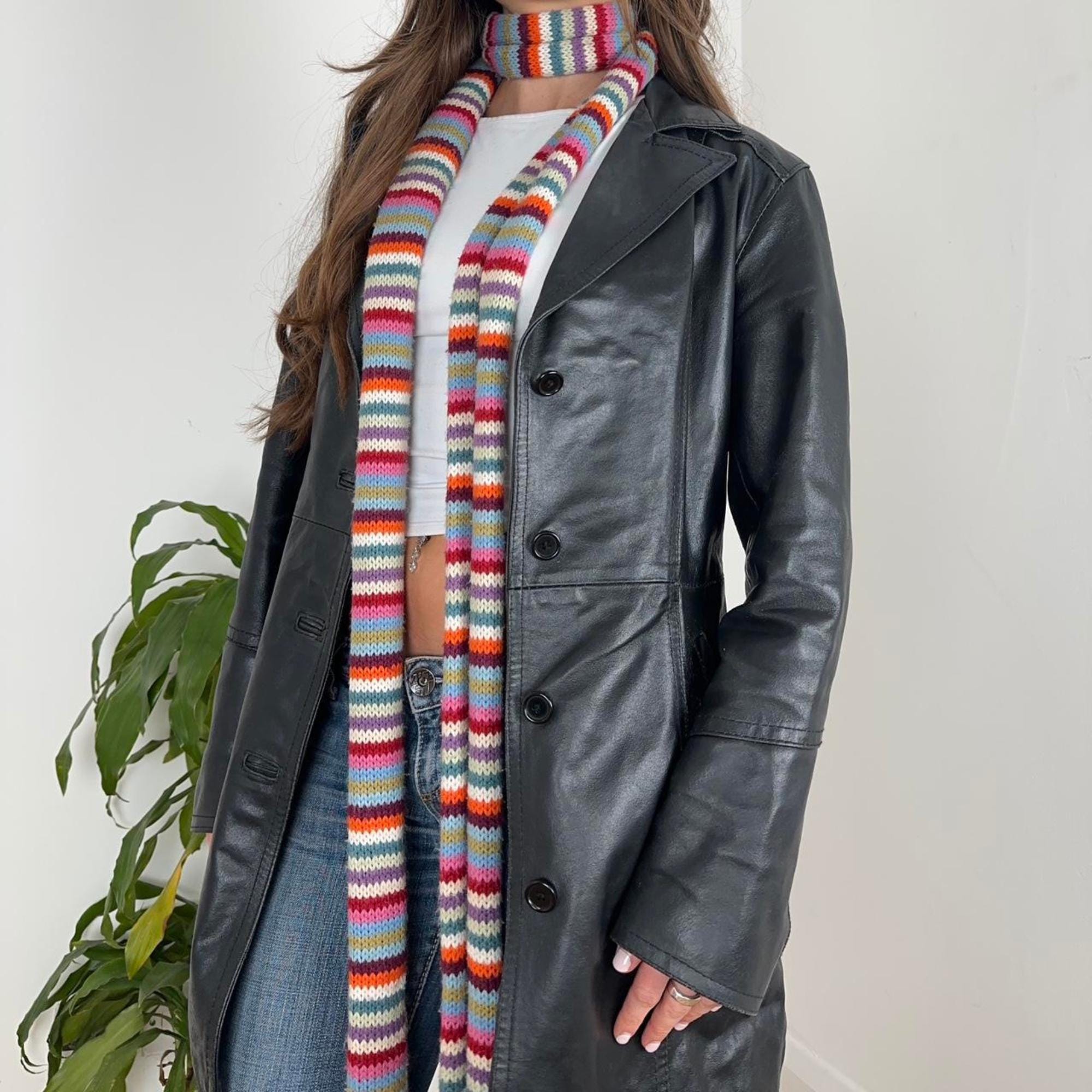 ジャケット・アウター 1990s Vintage Super Long Design Coat Womens Leather Coat Black M-L-XL Long Real Vintage 80s 90s