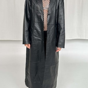Maxi Real Leather Coat - Etsy