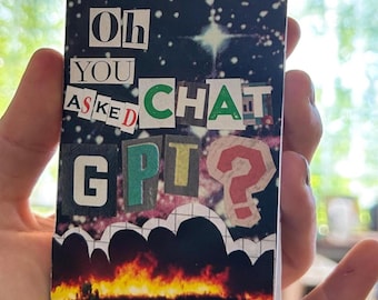 Anti-ChatGPT Collage Zine Handmade Protest Art Full Color
