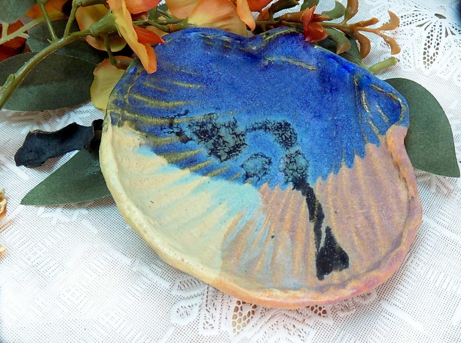 Ceramic shell dish handmade shell dish beach decor clam | Etsy