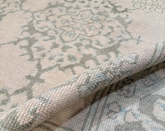 9x12 Oushak Rug, Neutral Beige, Hand Knotted Wool, Vintage Area Carpet