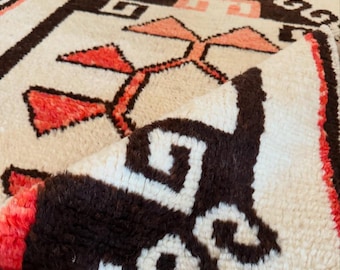 Handmade Wool Runner Rug, Geometric Tribal Carpet, Boho Hallway Runner, Southwestern Decor, Custom Size