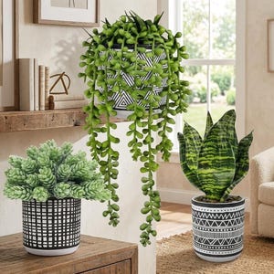 Artificial 3 Potted Plant - Etsy