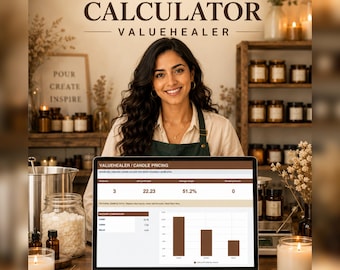 Candle Cost & Pricing Calculator Spreadsheet | Excel Template