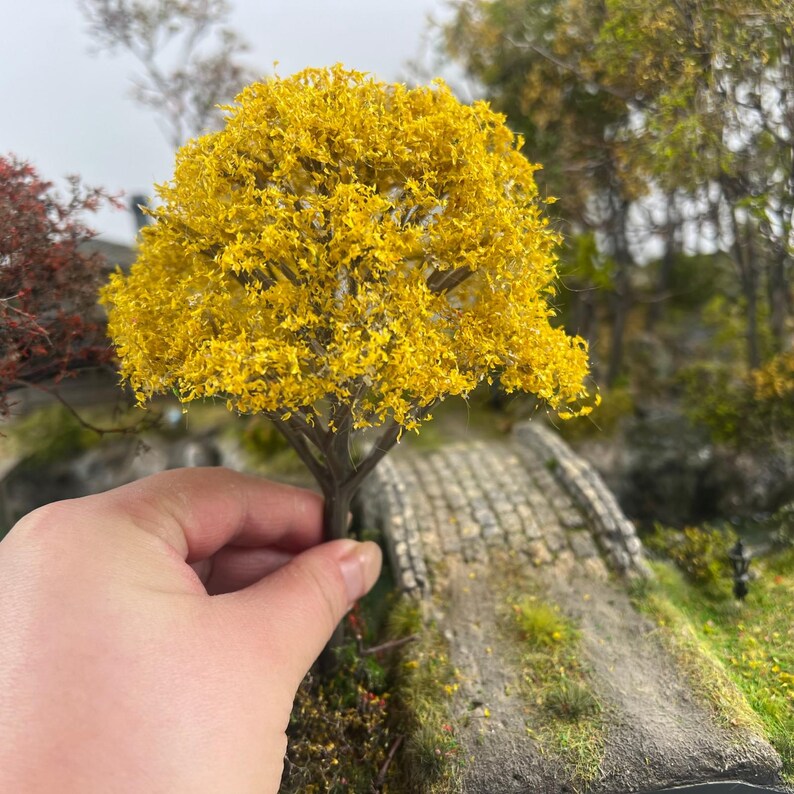 Plastic Mini Maple Tree for Diorama, Multiple Sizes, Fall Foliage Model ...