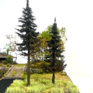 Handcrafted Model Fir Pine Tree, Realistic Scenery, 9/11.8 Inch