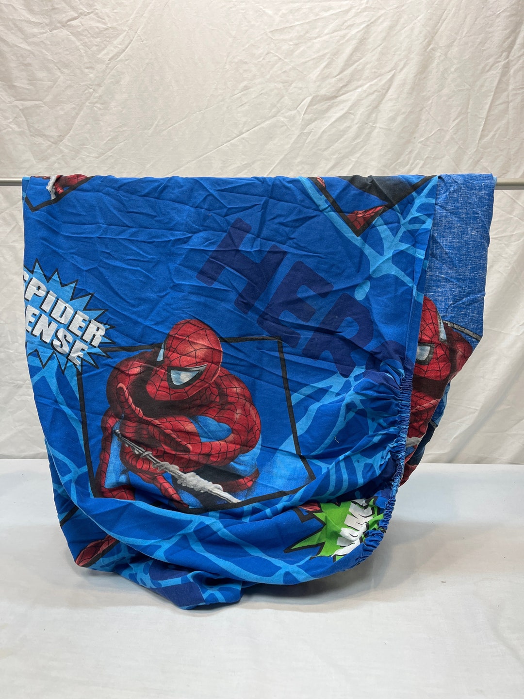 Vintage Spider-man Marvel Fitted Twin Sheet, Bedding, Linens, Spiderman ...