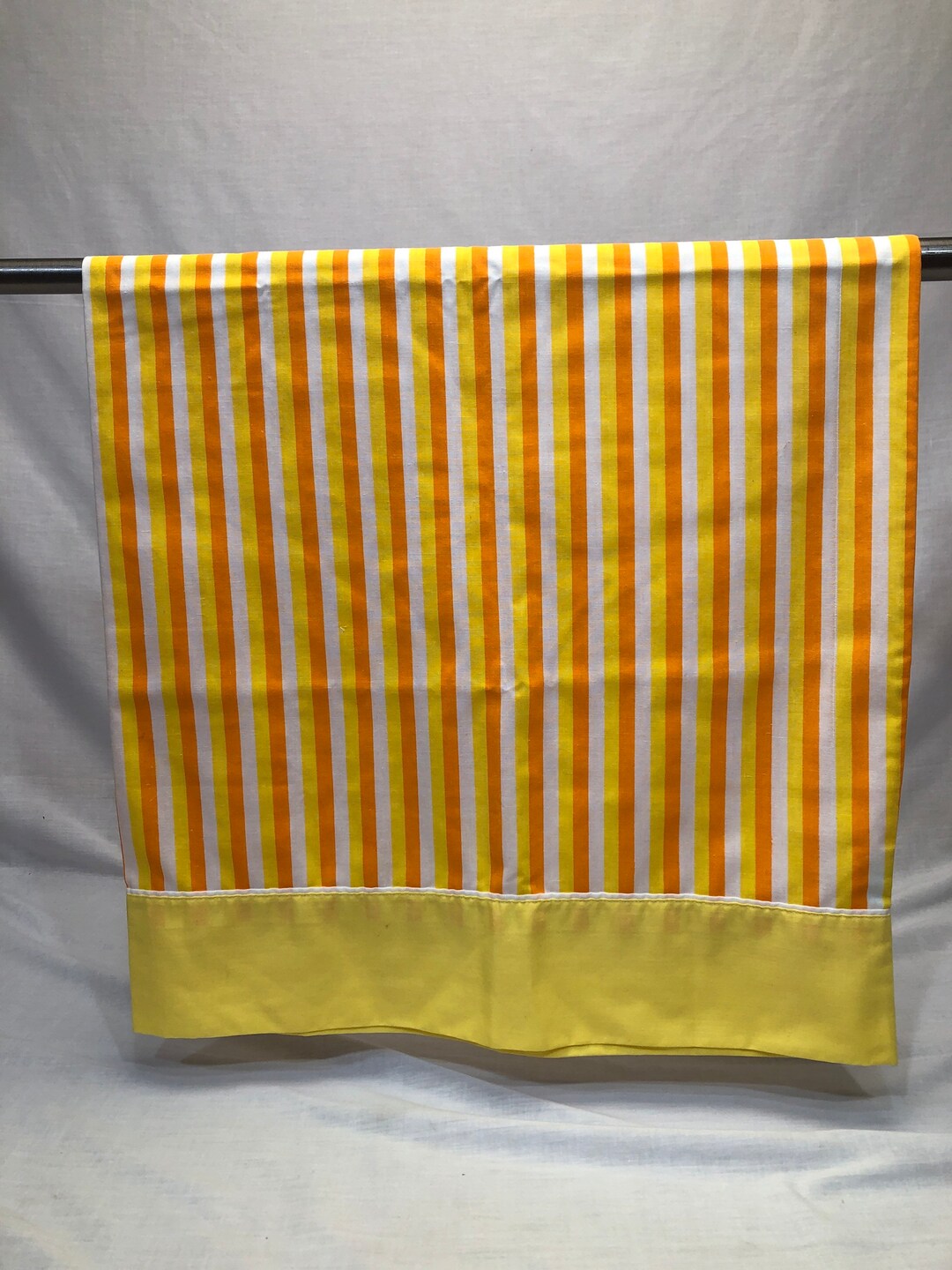 Vintage Striped King Size Pillowcase With Orange and Yellow Etsy